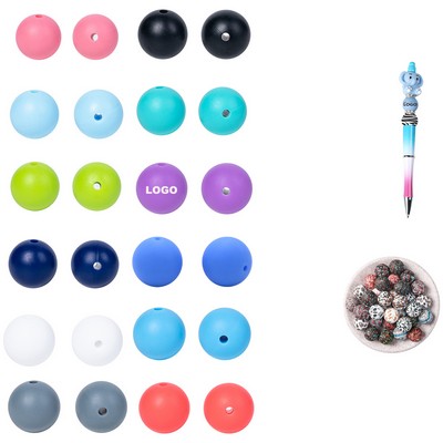 Round Shaped Silicone Beads for Keychain