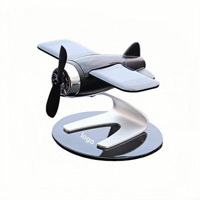 Premium Solar-Powered Airplane Car Decor with Fragrance for Dashboard Display