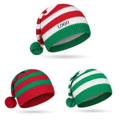 Santa's Beanie Winter Christmas Hat Warm Knit