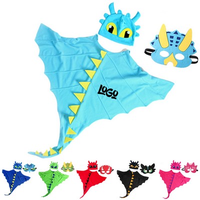 Children Dinosaur Cloak Hat And Mask Set