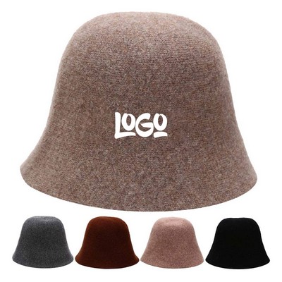 Fashionable Autumn And Winter Minimalist Wool Fisherman Hat