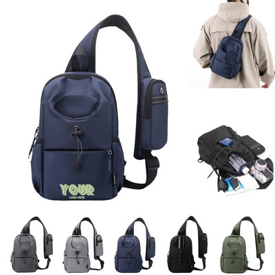 Sling Bag with Water Bottle Holder