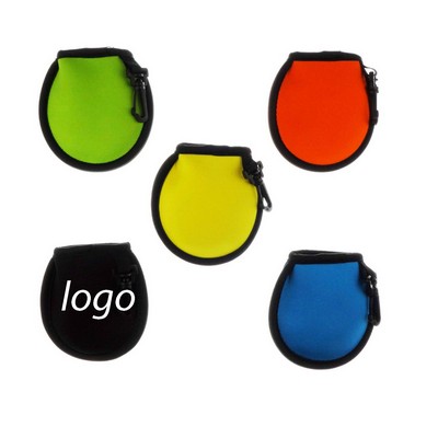 Compact Golf Ball Cleaning Pouch with Clip