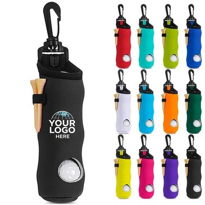 Multicolor Golf Ball Carry Bag with Tee Holder and Hook