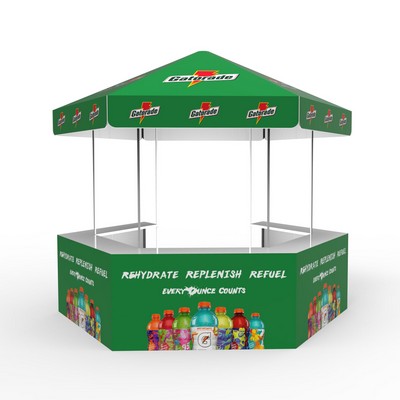 Outdoor Promotional Hexagon Tent Spire Kiosk Trade Show Tent for Advertising Event