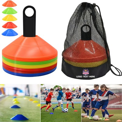 25/50 Pcs Training Soccer Cones Kit