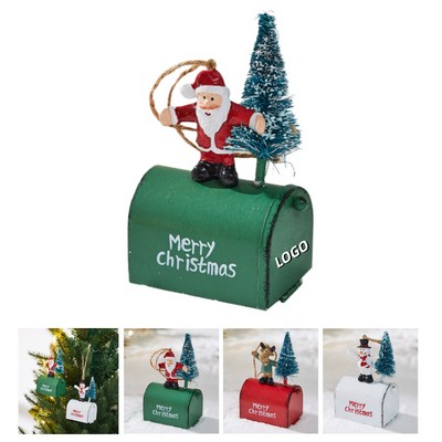 Christmas Iron Art Mailbox Decorative Ornament