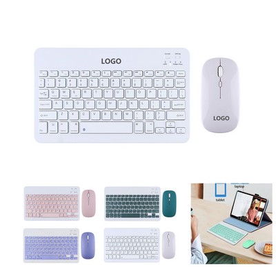 Rechargeable Wireless Keyboard Mouse For Tablet Cell Phone