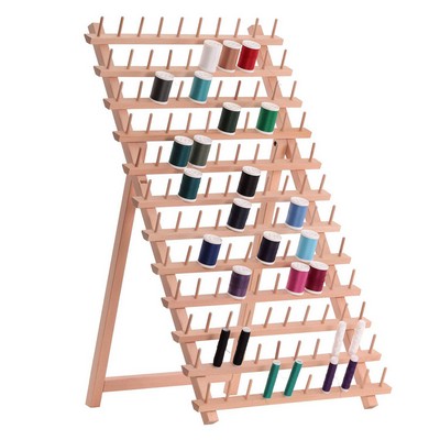 Wooden 120-Spool Sewing and Embroidery Thread Rack