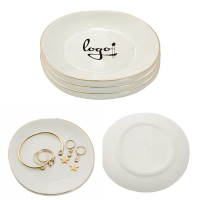 Round Ceramic Jewelry Trays