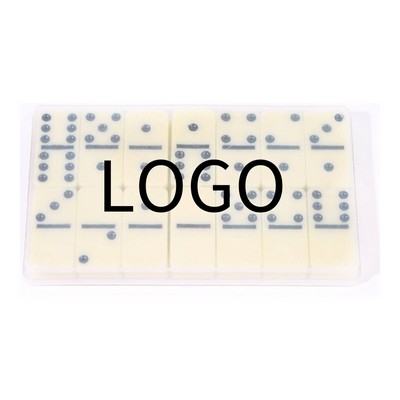 Compact 28 Piece Double Six Domino Game Set