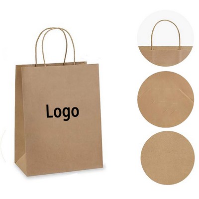 Custom Kraft Paper Sacks Gift Bags with Handles