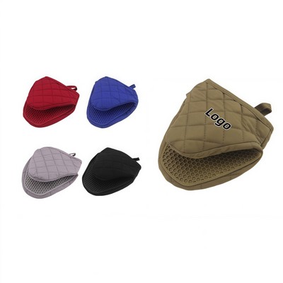 Double Layer Silicone Oven Mitt with Cotton Padding for Heat Protection