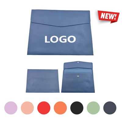 Portable PU Leather A4 File Pouch