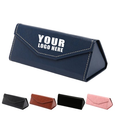 Triangular PU Leather Eyeglass Case