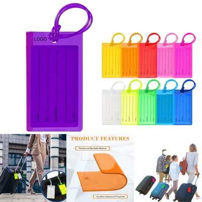 Flexible PVC Luggage Tag with Card Slot