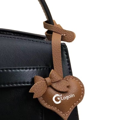 Leather Heart Bag Charms for Handbags Keychain