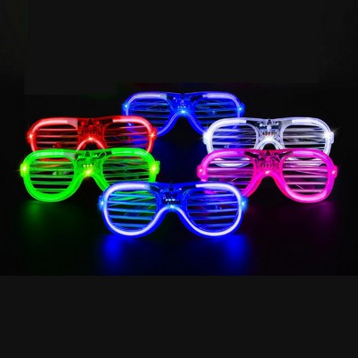 LED Light-Up Slatted Shutter Glasses