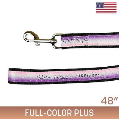 1" X 48" Sublimated Heavy Duty Pet Leash w/ Nickel-plated Hardware