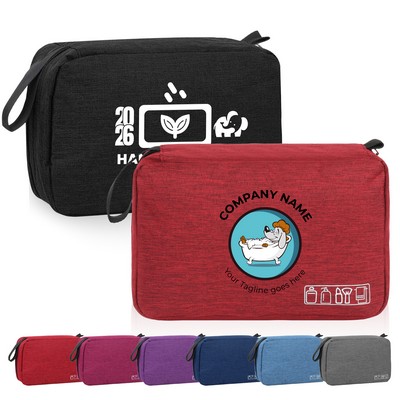 Heathered Hanging Travel Toiletry Bag