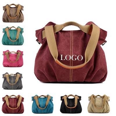 Canvas Tote Bag with Shoulder Straps