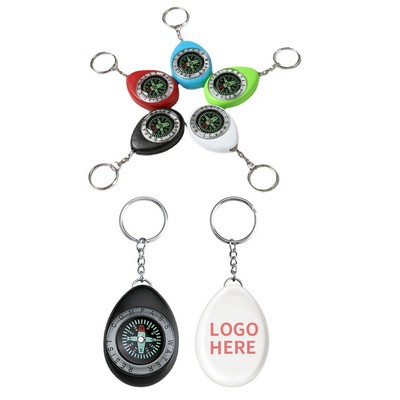 Durable ABS Navigation Compass Keyring