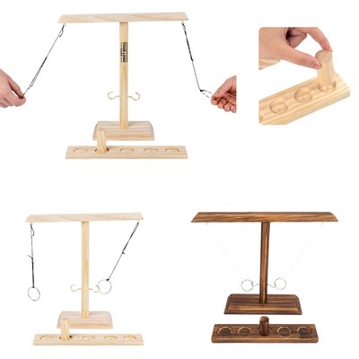 Wooden Ring Hook Toss Game