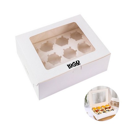 Cup Cake Paper Box With Transparent Window