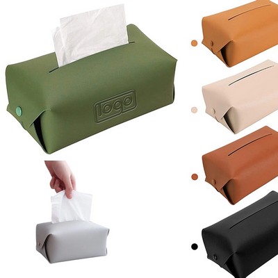 Modern Pu Leather Tissue Box