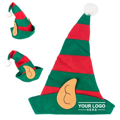 Festive Elf Costume Hat with Pom Pom