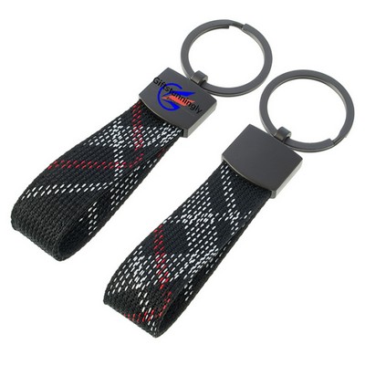 Customized Metal Ribbon Keychain
