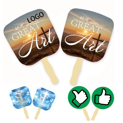 Square Shape Single Hand Fan