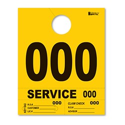 000-999 Heavy Brite™ Yellow Premium Service Dispatch Number Tag