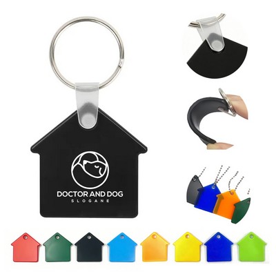 House-Shaped PVC Keychain
