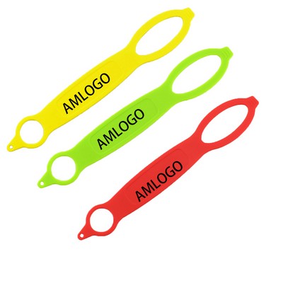 Silicone Bottle Sling with Key Ring Attachment