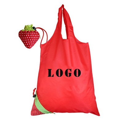 Custom Foldable Polyester Shopping Bag Eco-Friendly Reusable Grocery Tote Large Capacity Portable