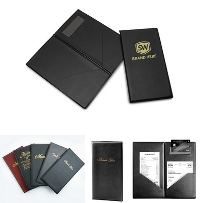 Gold Foil Leather Menu Cover