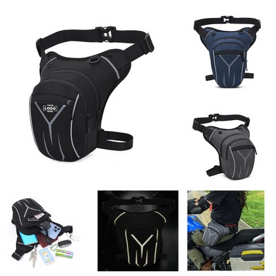 Water Resistant Oxford Drop Leg Bag - Tactical Motorcycle Thigh Waist Pack