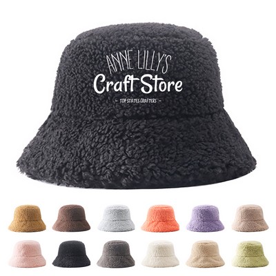 Winter Lambswool Bucket Hat