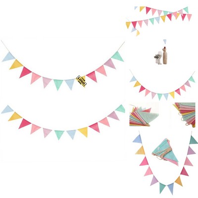Jute Triangular Flags Colorful Bunting European Wedding Party Decorative Bunting