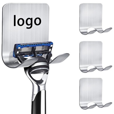 304 Stainless Steel Double Adhesive Hooks for Bathroom & Home Organization