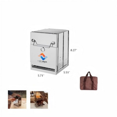 Compact Stainless Steel Wood-Fired Camping Stove
