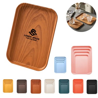 Wood Graining PP Material Serving Tray