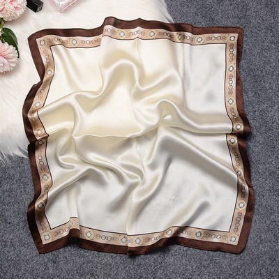 Custom 21" x 21" 100% Mulberry Silk Headband Silk Satin Handbag Wrap