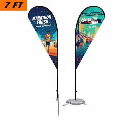 7' Industrial-Grade Teardrop Flag Kit