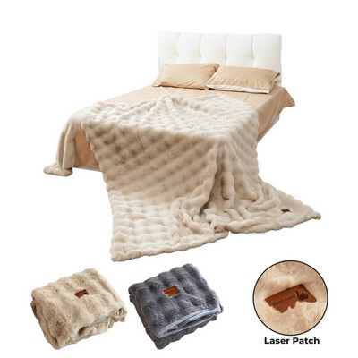 Premium Luxury 740GSM Bubble Fur Throw