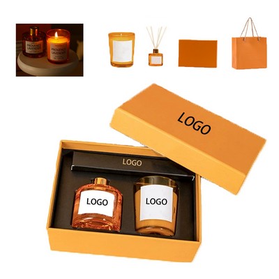 Scented Reed Diffuser and Candle Set