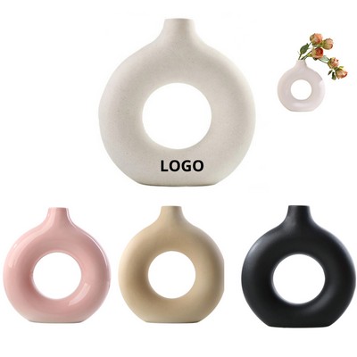 Hollow Modern Matte Ceramic Vase For Entryway