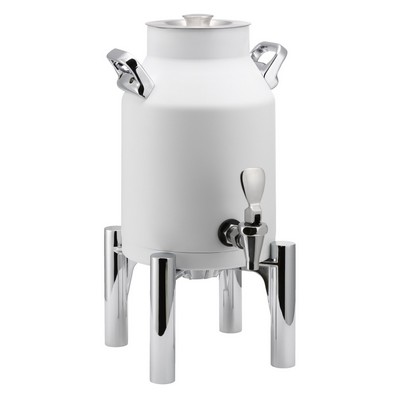 1.5 Gallon White Thermo-Urn™ Vacuum Insulated Dispenser w/Round Leg