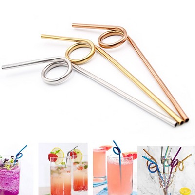 Sleek Shaped Stainless Steel Straw